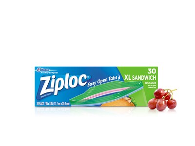 Ziploc Sandwich Bags, 8", 30/Pack (315880)