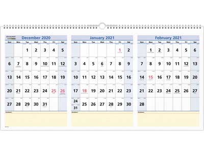 2021 AT-A-GLANCE 12 x 23.5 Wall Calendar, White (PM15-28-21)