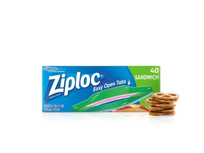 Ziploc Sandwich Bags, 6.5", 40/Pack (315882)