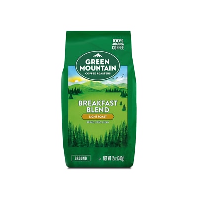 Green Mountain Breakfast Blend Ground Coffee, Light Roast, 12 oz. (38520)