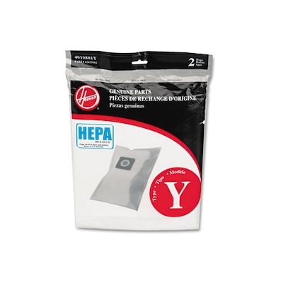 Hoover® Vacuum Replacement Bags, TYPE Y Disposable HEPA Bags for Hoover® Windtunnel Vacuums, 2/P