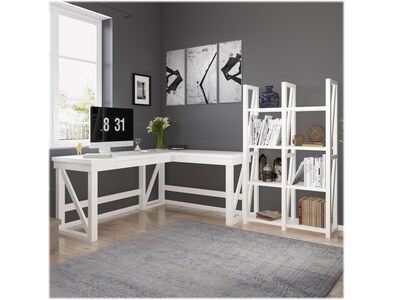 Ameriwood Crestwood 60"H 8-Shelf Bookcase, White (4465013COM)