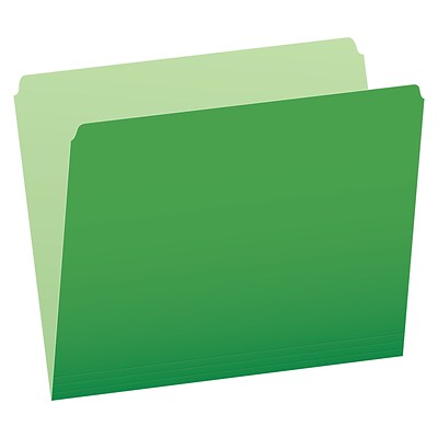 Quill Brand® File Folders, Straight-Cut, Letter Size, Green, 100/Box (7409BGR)