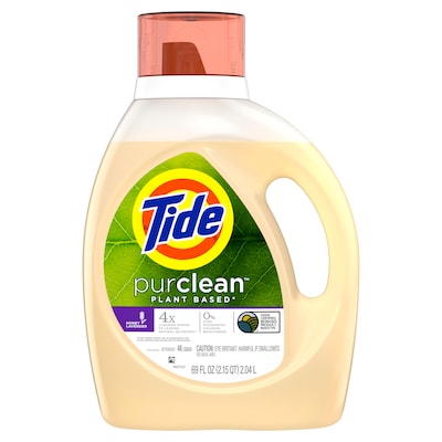 Tide Purclean Plant-based Liquid Laundry Detergent, Honey Lavender Scent, 48 loads, 69 fl oz. (96813)