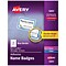 Avery Flexible Laser/Inkjet Name Badge Labels, 2 1/3 x 3 3/8, White with Blue Border, 400 Labels P