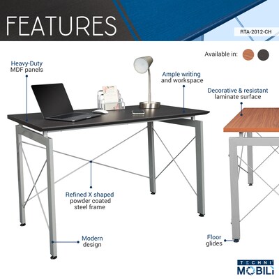 Techni Mobili Writing Desk, Chocolate