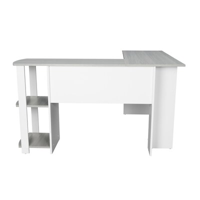 Techni Mobili 51" Mixed Materials L-Shaped Desk, Gray (RTA-8413L-GRY)