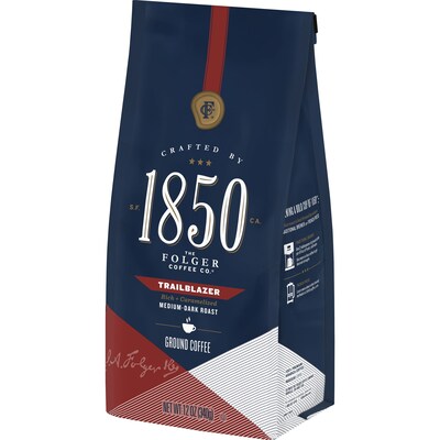 1850 Trail Blazer Ground Coffee, Medium-Dark Roast, 12 oz. (SMU60515)