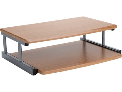 Mind Reader 2 Tier Monitor Riser, Brown (2TSLIDE-BRN)