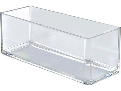 Azar Deluxe Open Lid Storage Bin, Clear, 4/Pack (556344)