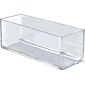 Azar Deluxe Open Lid Storage Bin, Clear, 4/Pack (556344)