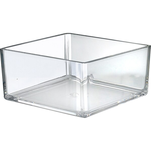 Azar Deluxe Open Lid Storage Bin, Clear, 4/Pack (556348)