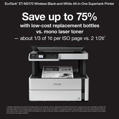 Epson EcoTank ET-M2170 Wireless Monochrome All-in-One SuperTank Printer