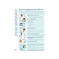 ComplyRight Stop COVID-19 Transmission Poster, Spanish, 10 x 14, Teal/White (N0108)