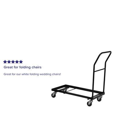 Flash Furniture Steel Folding Chair Dolly, Black