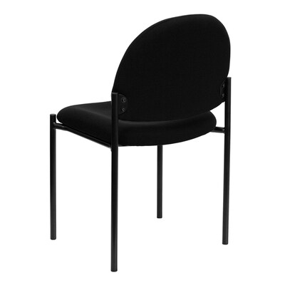 Flash Furniture Tania Fabric Stackable Side Reception Chair, Black (BT5151BK)