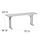 Flash Furniture Kathryn Folding Table, 70.8" x 18", Granite White (RB1872)