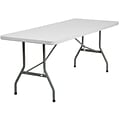 Flash Furniture 72 Folding Table, Granite White (RB3072)