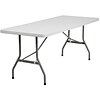 Flash Furniture 72 Folding Table, Granite White (RB3072)