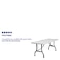 Flash Furniture 72" Folding Table, Granite White (RB3072)
