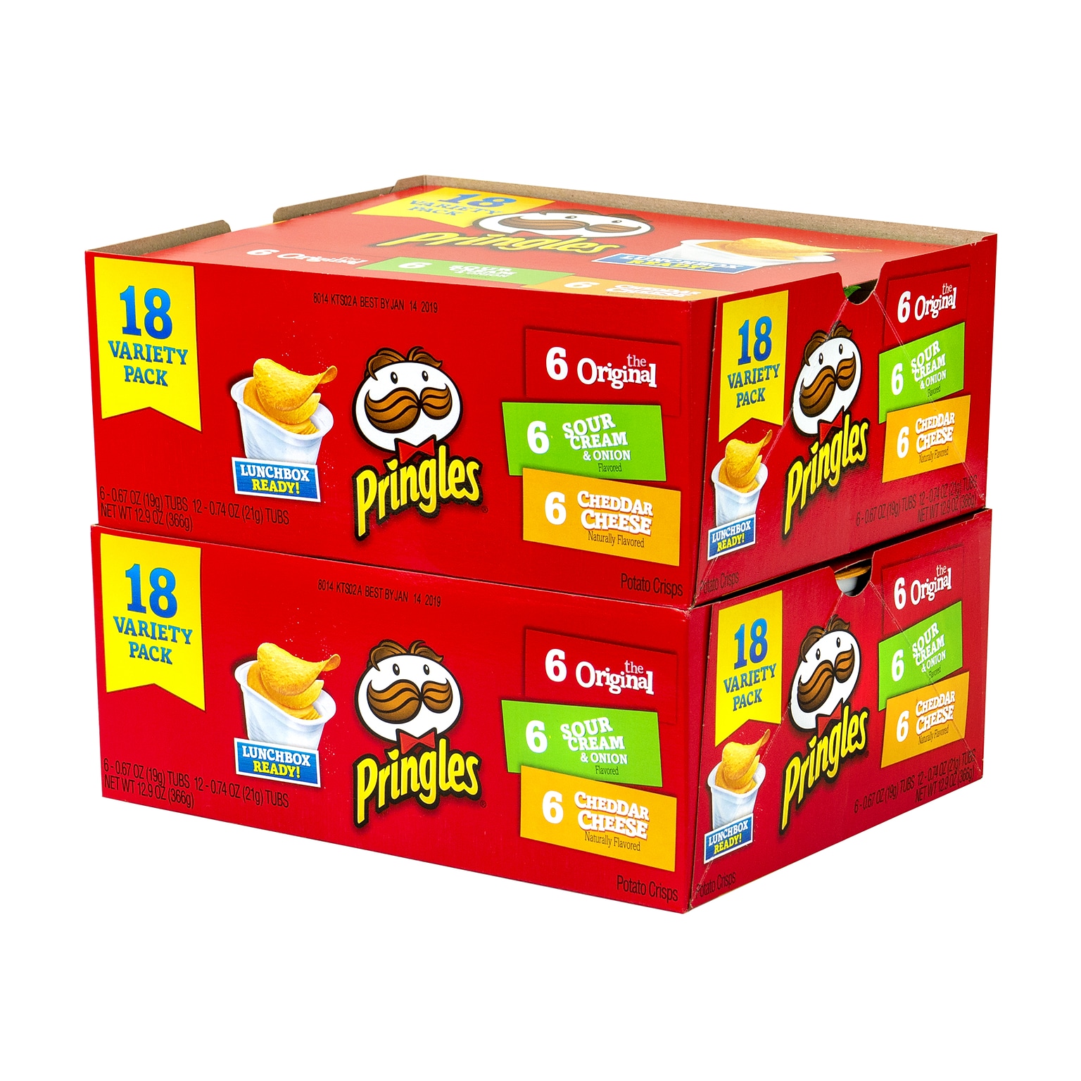 Pringles Variety Pack Potato Chips, 0.67 oz., 36 Bags/Pack (220-00407)