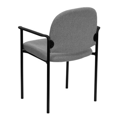 Flash Furniture Tiffany Fabric Stackable Side Reception Chair with Arms, Gray (BT5161GY)