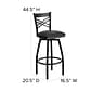 Flash Furniture HERCULES Series Traditional Metal X-Back Barstool, Black (XU6F8BXSWVBKV)