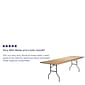 Flash Furniture 30'' x 96'' Rectangular Heavy Duty Birchwood Folding Banquet Table, Silver (XA3096BIRCHM)
