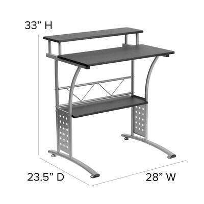 Flash Furniture Clifton 28" Laminate Computer Desk, Black (NANCLIFTONBK)