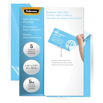 Fellowes ID Tag Self-Adhesive Pouches, ID Tag, 5/Pack (5220701)