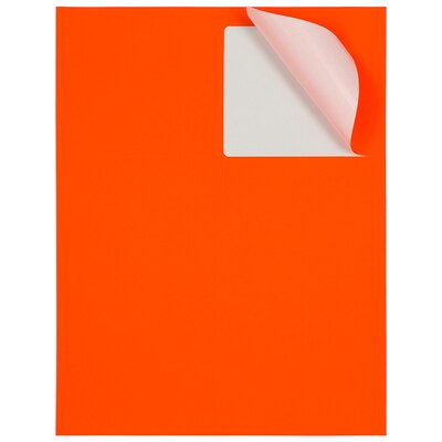 JAM Paper Shipping Labels, 3 1/3" x 4", Neon Red, 6 Labels/Sheet, 20 Sheets/Pack (354328040)
