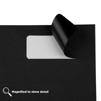 JAM Paper Address Labels, 1" x 2 5/8", Black,  30 Labels/Sheet, 4 Sheets/Pack (302228592)