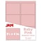 JAM Paper Shipping Labels, 3 1/3 x 4, Baby Pink, 6 Labels/Sheet, 20 Sheets/Pack, 120 Labels/Box (4