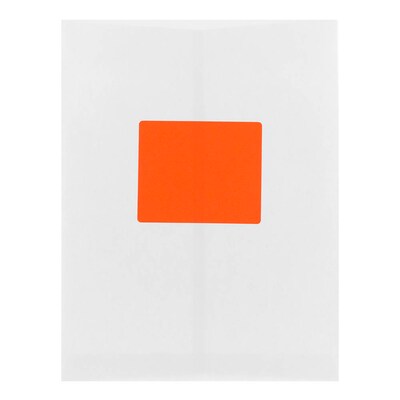 JAM Paper Shipping Labels, 3 1/3" x 4", Neon Red, 6 Labels/Sheet, 20 Sheets/Pack (354328040)