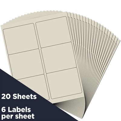 JAM Paper® Shipping Address Labels, Large, 3 1/3 x 4, Ivory, 120/Pack (17966069)