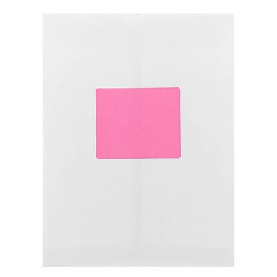 JAM Paper Laser/Inkjet Address Label, 4" x 3 3/8", Ultra Pink, 6 Labels/Sheet, 12 Sheets/Pack (302725799)