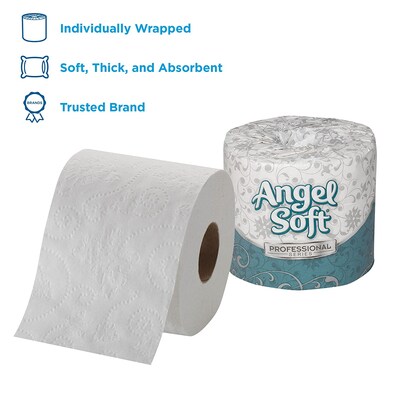 Angel Soft Professional Series Recycled Toilet Paper, 2-ply, White, 450 Sheets/Roll, 80 Rolls/Case (16880)