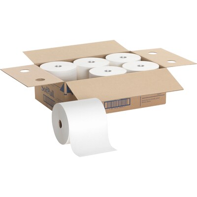 Georgia-Pacific Sofpull High-Capacity Hardwound Paper Towel, 1-Ply, White, 1000'/Roll, 6 Rolls/Carton (26470)