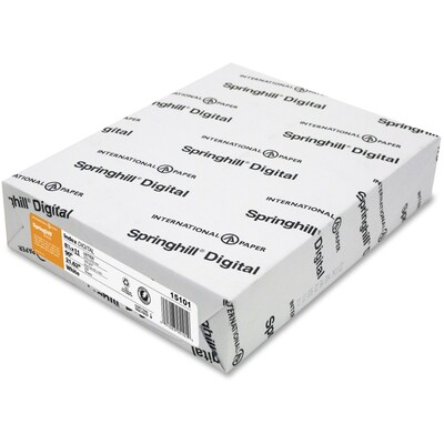 Springhill 90 lb. Cardstock Paper, 8.5 x 11, White, 2000 Sheets/Case (015101CASE)