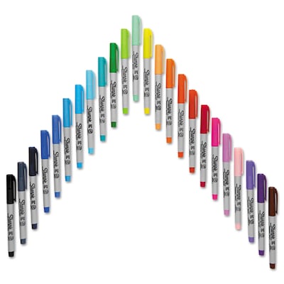 Sharpie Color Burst Permanent Markers, Fine Tip, Assorted, 24/Pack