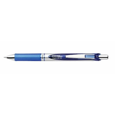 Pentel EnerGel RTX Retractable Gel Pen, Medium Point, Blue Ink, Dozen (BL77C)