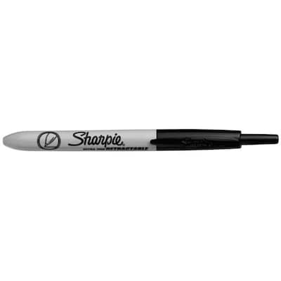 Sharpie Retractable Permanent Markers, Ultra Fine Tip, Black, 12/Pack (1735790)