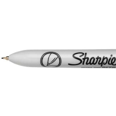 Sharpie Retractable Permanent Markers, Ultra Fine Tip, Black, 12
