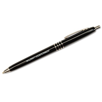 AbilityOne SkilCraft U.S. Government Retractable Ballpoint Pen, Fine Point, 0.7mm, Black Ink, 12/Pack (NSN9357135)
