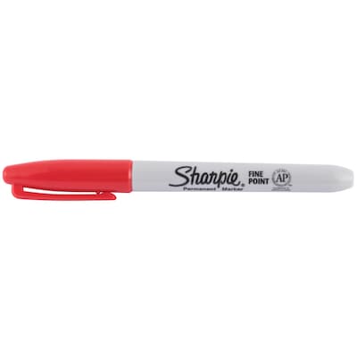 Sharpie Permanent Markers, Fine Tip, Red, 36/Pack (1920937)