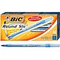 BIC Round Stic Xtra-Life Ballpoint Pen, Medium Point, 1.0mm, Blue Ink, Dozen (20120/GSM11BL)