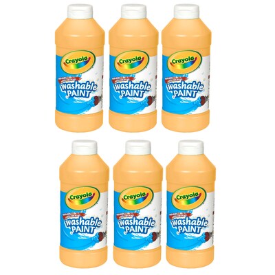 Crayola Washable Paint Bottle, 16 oz, Peach, Pack of 16 (BIN201633-6)