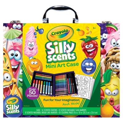 Crayola Silly Scents Mini Inspiration Art Case, 50+ Pieces (BIN40015)