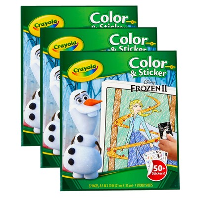 Crayola Color & Sticker Book, Frozen 2, Pack of 3 (BIN45864-3)
