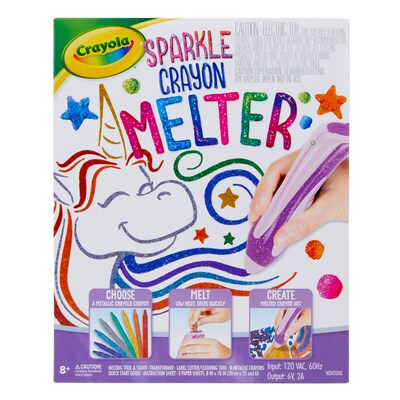 Crayola Sparkle Crayon Melter, Metallic Crayons Included, Gift for Kids, Ages 8-11 (BIN747320)